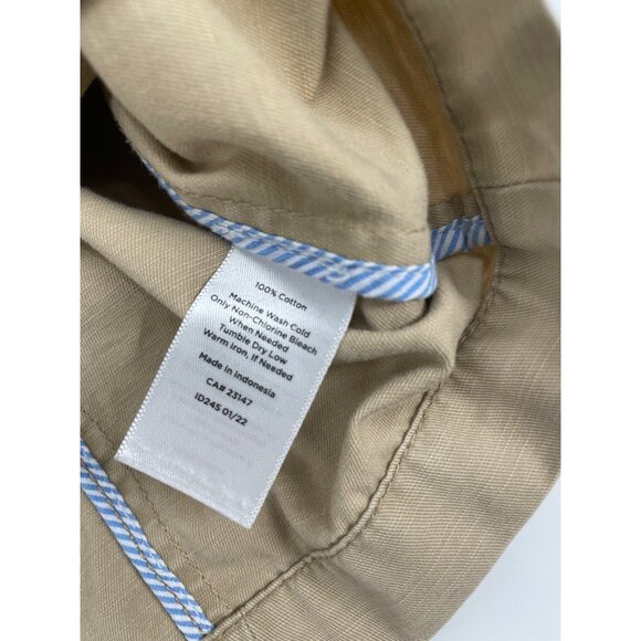 Talbots Petite Womens Medium Cotton Utility Jacket Beige Classic Minimalist - Picture 4 of 8